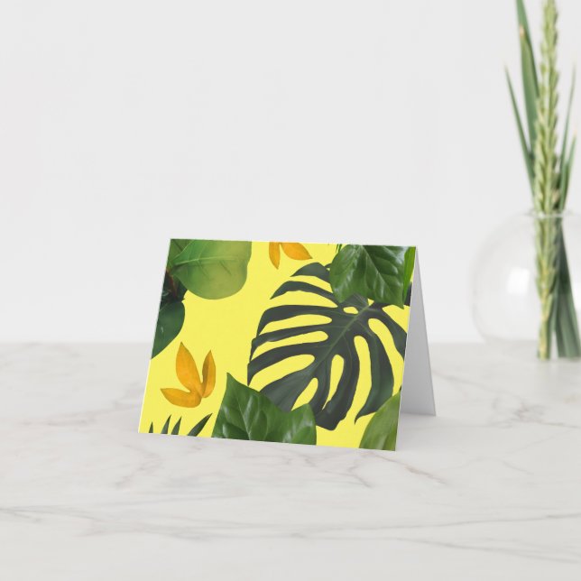 Tropical Sunshine Canopy Note Card (Front)