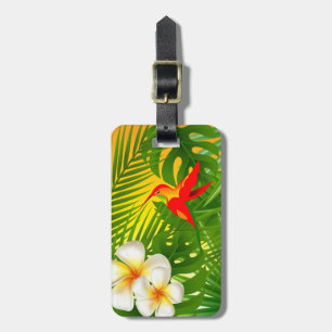 Tropical Sunshine with a Little Hummingbird Luggage Tag