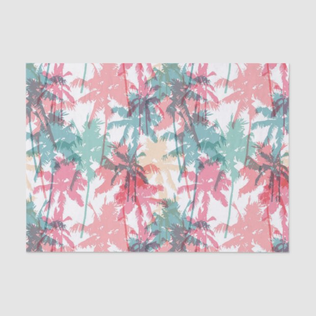 Tropical Surf | Beach Bum | Seaside Palm Trees Tissue Paper (Front)