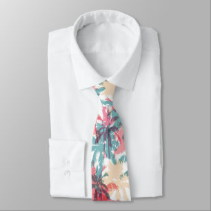 Tropical Surf   Ocean Beach   Seaside Palm Trees Tie