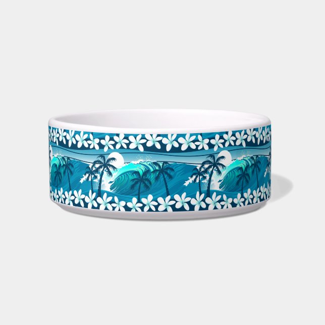Tropical surf wave with palm trees bowl (Front)