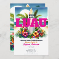 Tropical Surfboard Pool Party Luau Bridal Shower