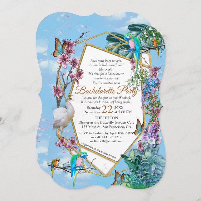 Tropical Surreal Landscape Invitation (Front/Back)