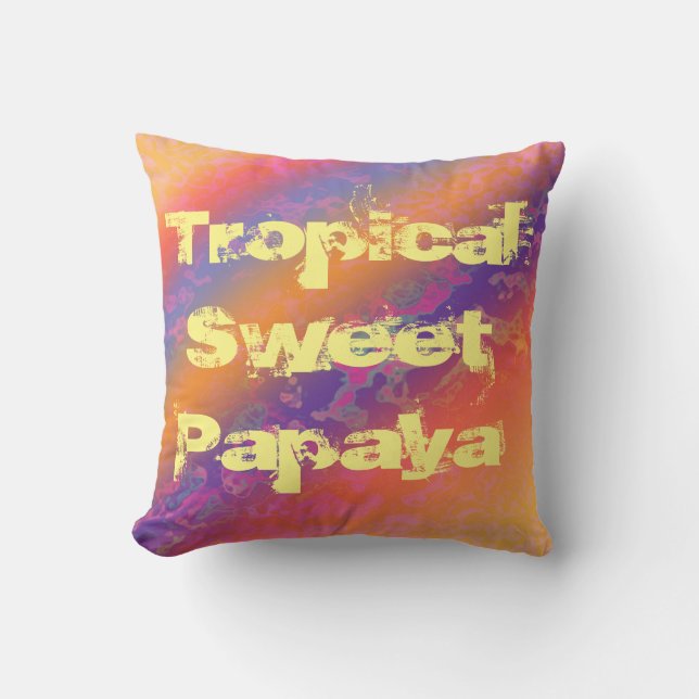 Tropical Sweet Papaya Cushion (Front)