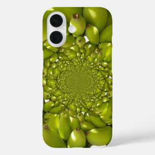 Tropical Symmetry Green Banana Kaleidoscope Abst iPhone 16 Case