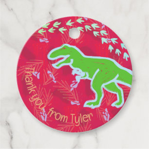 Tropical T-Rex Dinosaur Tracks Favour Tags