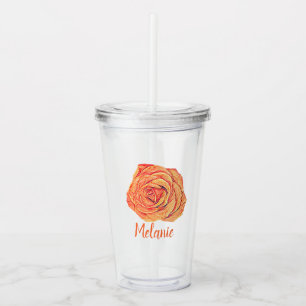 Tropical Tangerine Acrylic Tumbler