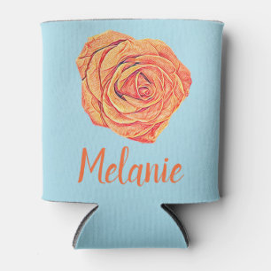 Tropical Tangerine Rose Can Cooler
