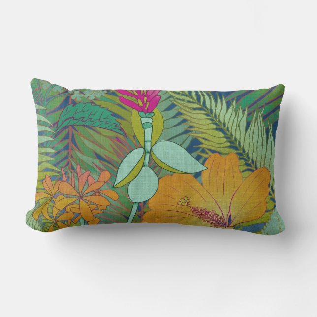 Tropical Tapestry II Lumbar Cushion (Front)