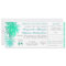 Tropical teal beach wedding tickets -boarding pass