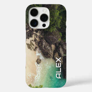Tropical Teal Cove with Rock & Idyllic Beach iPhone 16 Pro Case