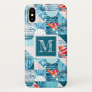 Tropical Teal Geometric Abstract Pattern Case-Mate iPhone Case