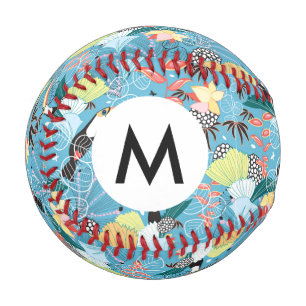 Tropical Texture With Toucans and Hummingbirds Baseball