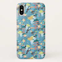 Tropical Texture With Toucans and Hummingbirds