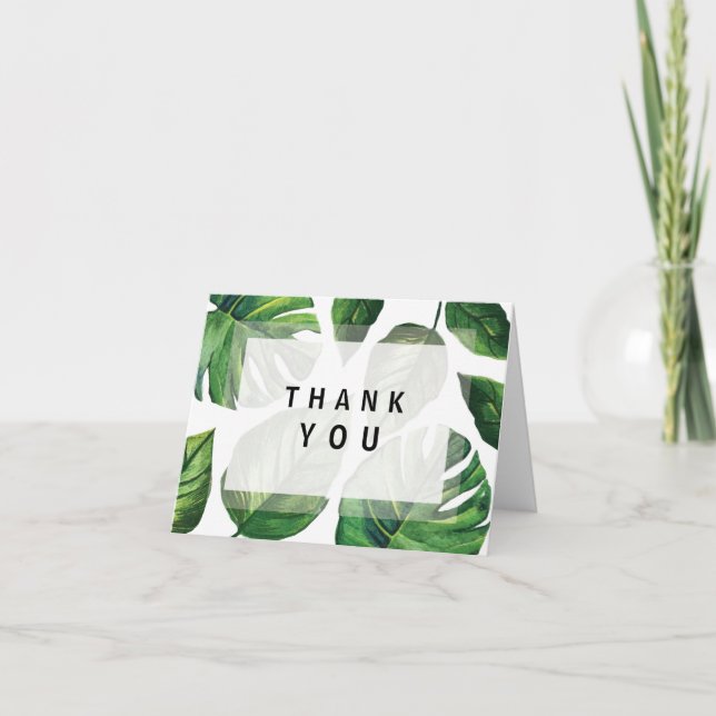 Tropical Thank you note Card (Front)