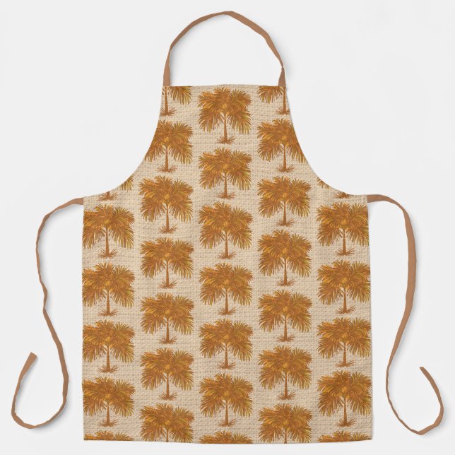 Tropical Thanksgiving Palm All-Over Print Apron (Front)