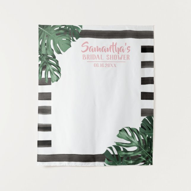 Tropical Theme Bridal Bachelorette Birthday Party Tapestry (Front)