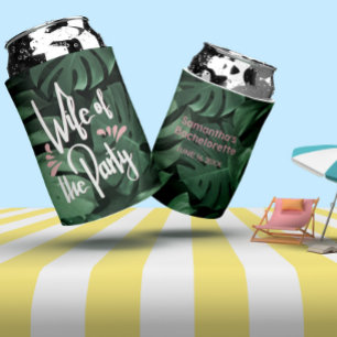 Tropical Theme Bridal Bachelorette Party Can Cooler