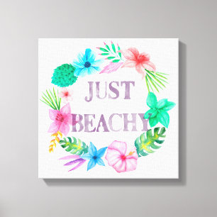 Tropical Theme Canvas for Beach House Florida Home Print