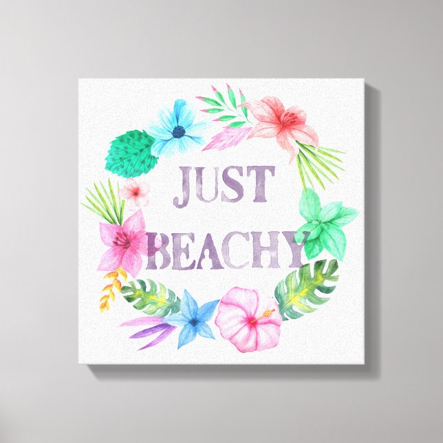Tropical Theme Canvas for Beach House Florida Home Print (Front)
