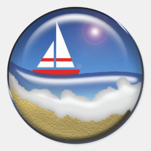 Tropical Theme Wedding Envelope Sticker