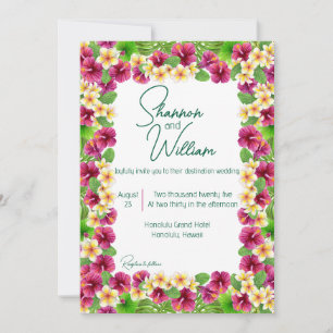 Tropical Theme Wedding Invitation