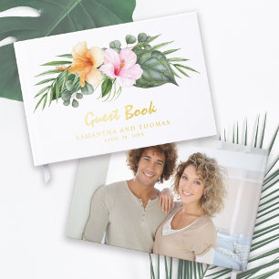 Tropical Theme Wedding with Your Photo Guest Book
