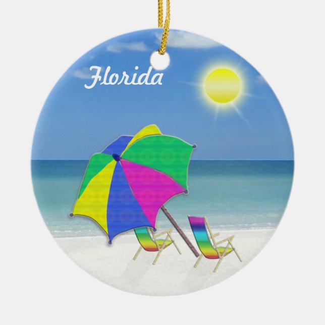Tropical Themed Christmas Ornaments from Florida (Front)