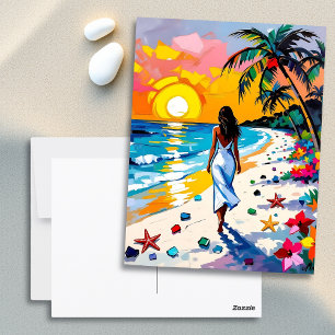 Tropical Themed Keeping in Touch Postcard