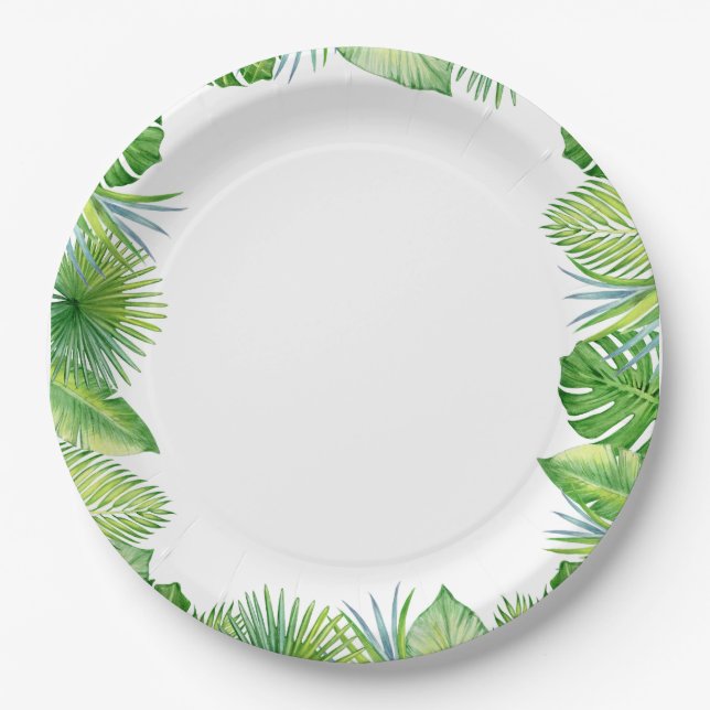 Tropical Themed Paper Plate (Front)