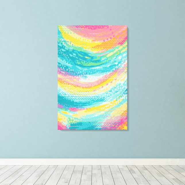 Tropical Tide Pool Dreams Canvas Print (Insitu(Wood Floor))