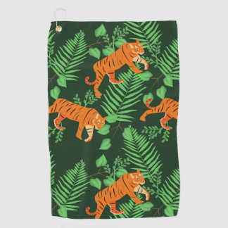 Tropical Tiger Lovers Golf Towel