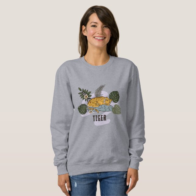 Tropical Tiger Rest Sweatshirt (Front Full)