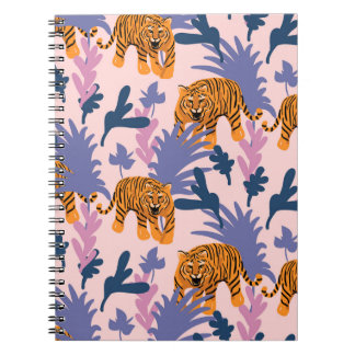 Tropical Tigers Jungle Vintage Pattern Notebook
