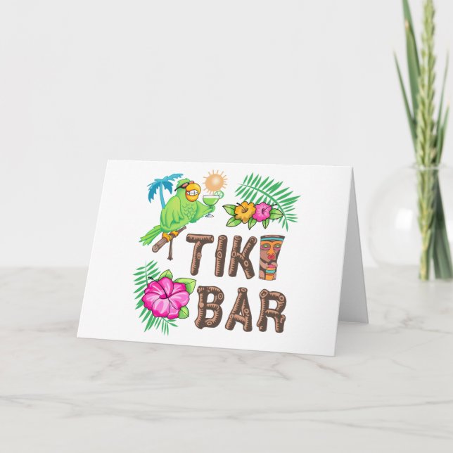 TROPICAL TIKI BAR CARD (Front)