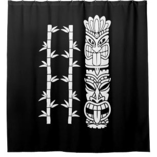 Tropical Tiki God Shower Curtain