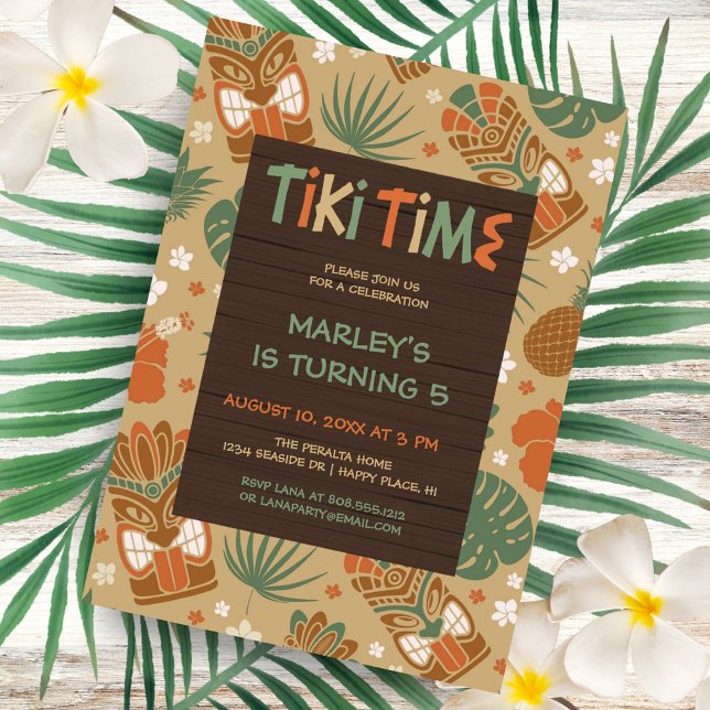 Tropical Tiki Party Birthday  Invitation (Creator Uploaded)
