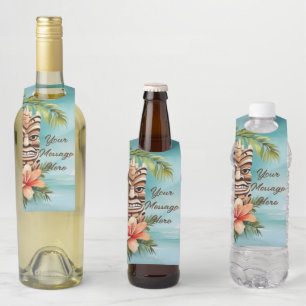 Tropical Tiki Party Bottle Tag