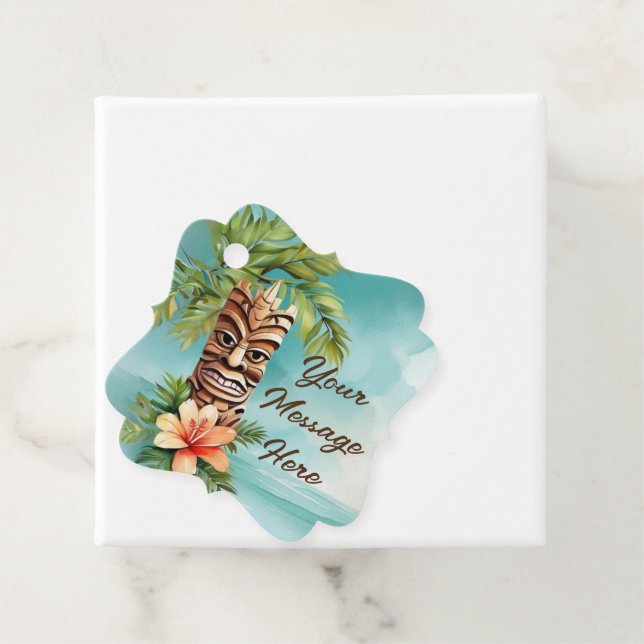 Tropical Tiki Party Favour Tags (In Situ)