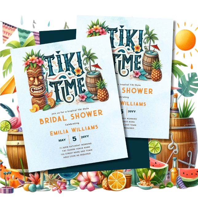 Tropical Tiki Party Wedding Luau Bridal Shower  (Creator Uploaded)