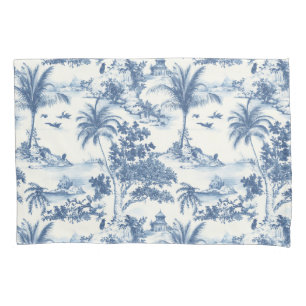 Tropical Toile De Jouy Pillowcase