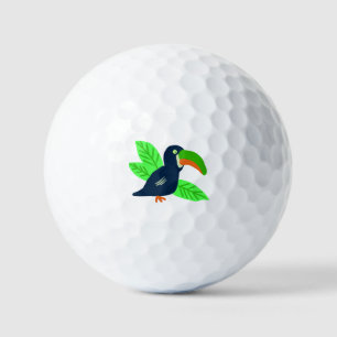 Tropical Toucan And Leaves Golf Balls