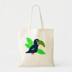 Tropical Toucan And Leaves Tote Bag
