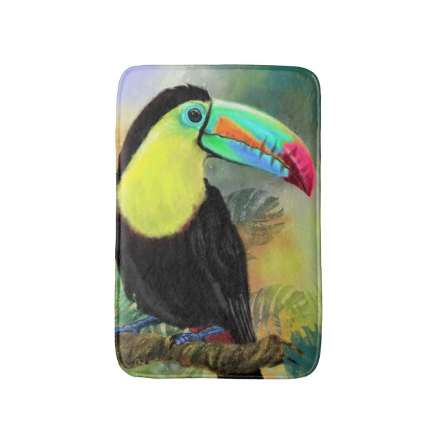 Tropical Toucan Bath Mat (Front Vertical)