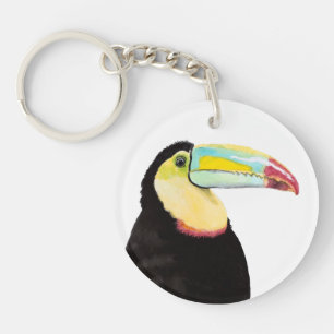 Tropical Toucan Bird Key Ring