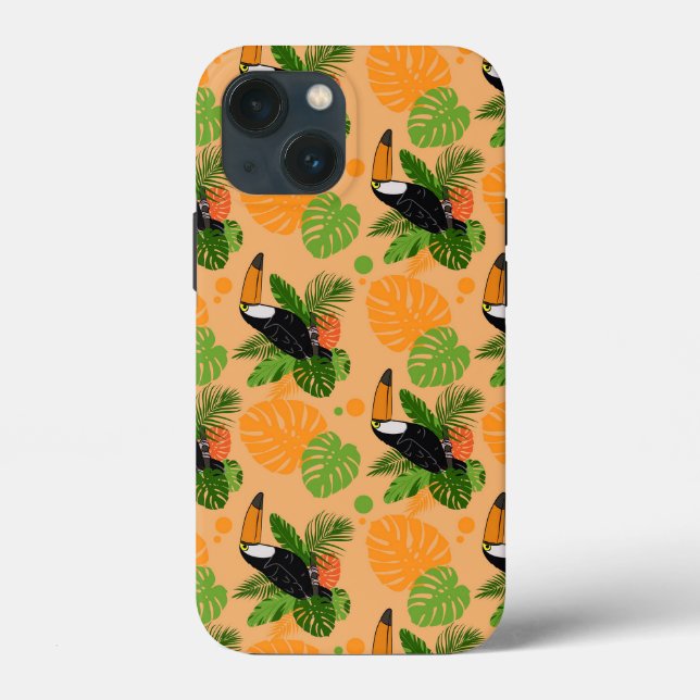Tropical Toucan Bird Seamless Pattern Case-Mate iPhone Case (Back)