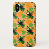 Tropical Toucan Bird Seamless Pattern