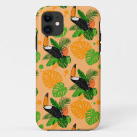 Tropical Toucan Bird Seamless Pattern