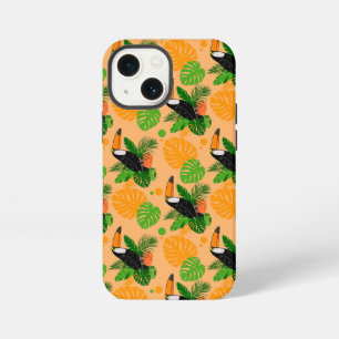 Tropical Toucan Bird Seamless Pattern iPhone 13 Mini Case