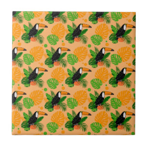 Tropical Toucan Bird Seamless Pattern Tile
